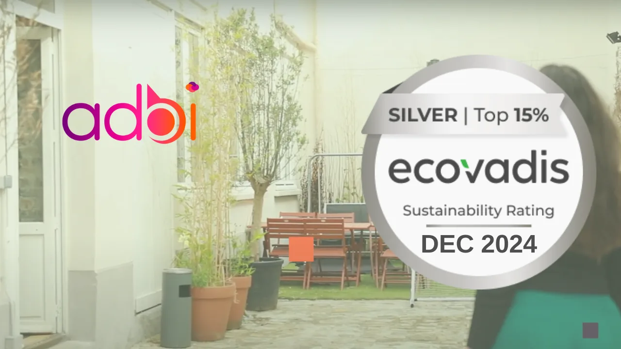 Médaille d’argent EcoVadis décernée à ADBI en décembre 2024